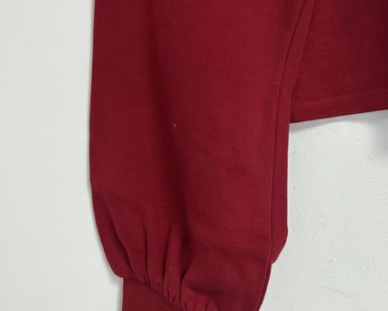 Juicy Couture Gothic Script Red Cropped Sweatshirt