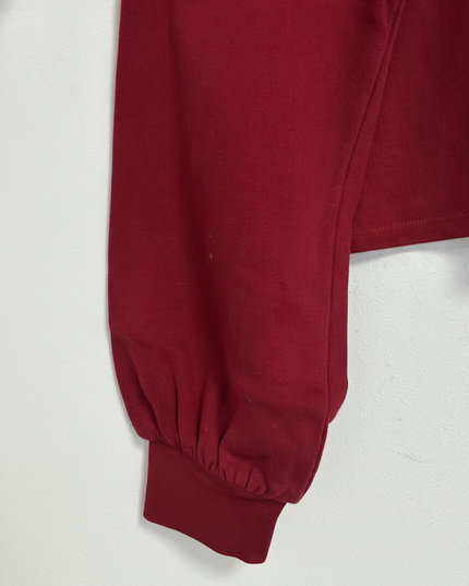 Juicy Couture Gothic Script Red Cropped Sweatshirt