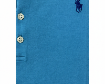 Ralph Lauren Classic Fit Embroidered Pony Blue Polo Shirt