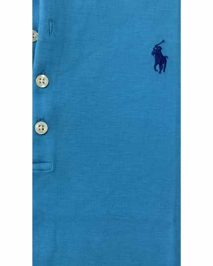 Ralph Lauren Classic Fit Embroidered Pony Blue Polo Shirt