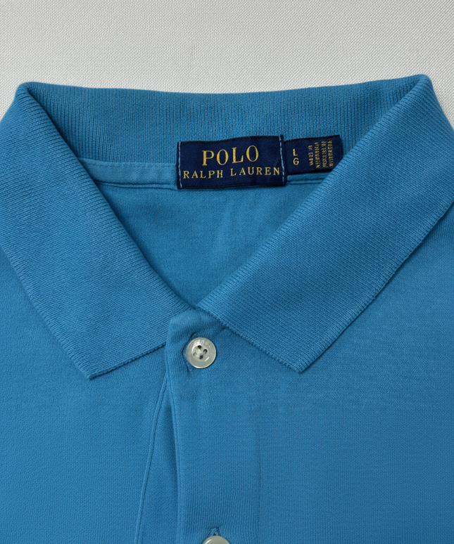 Ralph Lauren Classic Fit Embroidered Pony Blue Polo Shirt