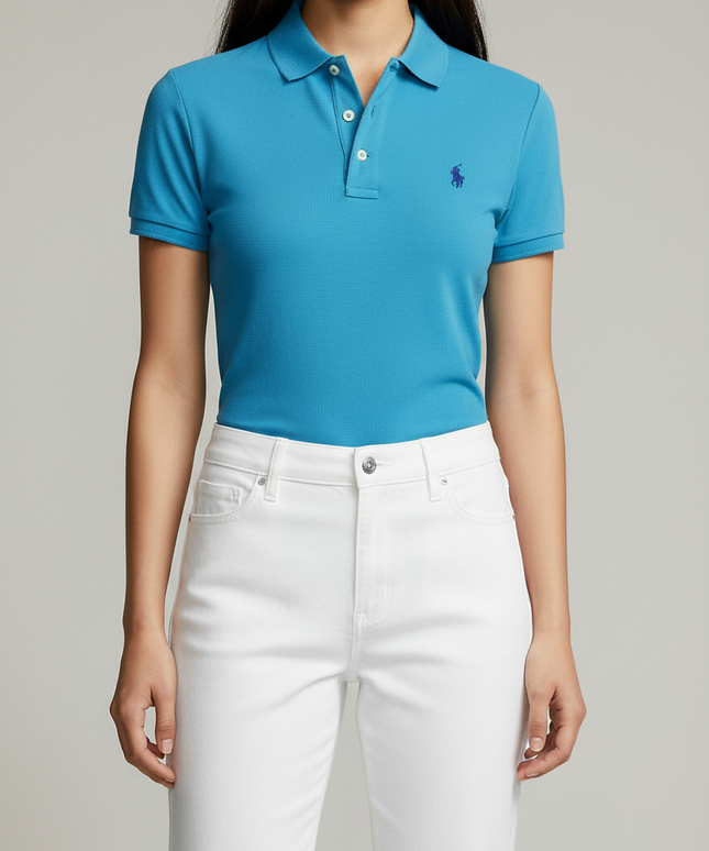 Ralph Lauren Classic Fit Embroidered Pony Blue Polo Shirt