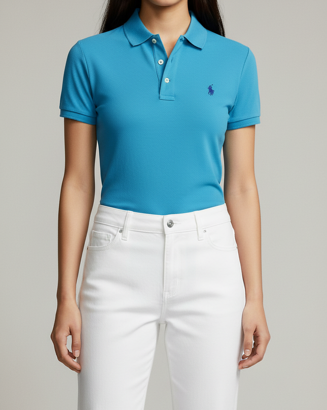 Ralph Lauren Classic Fit Embroidered Pony Blue Polo Shirt