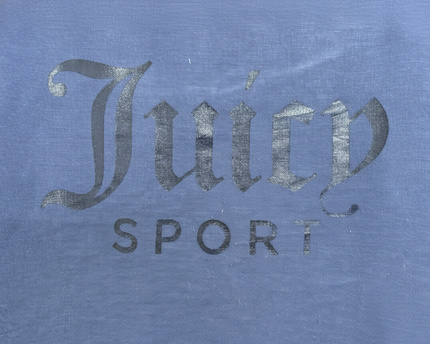 Juicy Couture Sport Embossed Logo Drawstring Navy Blue Sweatshirt