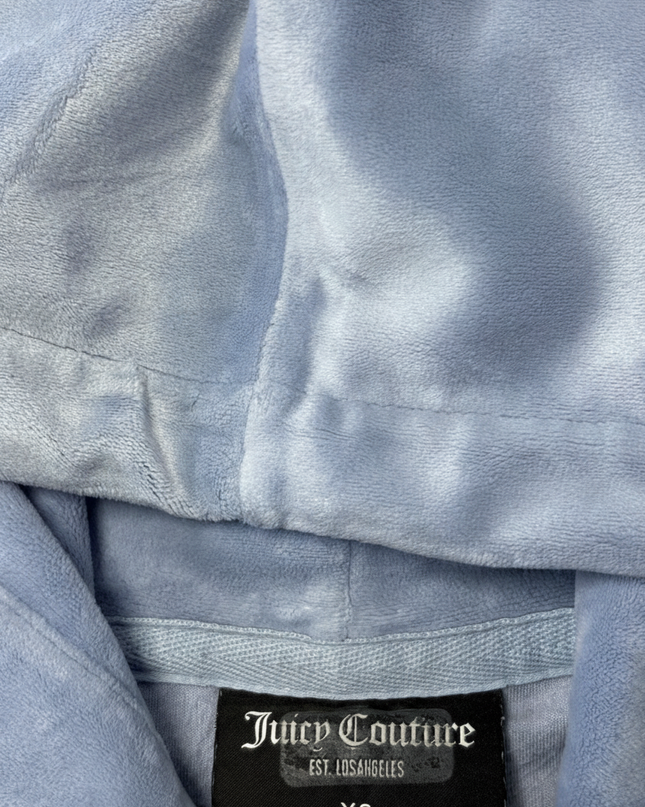 Juicy Couture Classic Velour Robertson Light Blue Hoodie