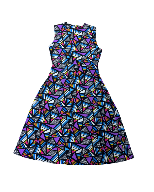 Jolie Moi Geometric Print Maxi Dress