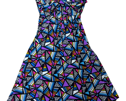 Jolie Moi Geometric Print Maxi Dress