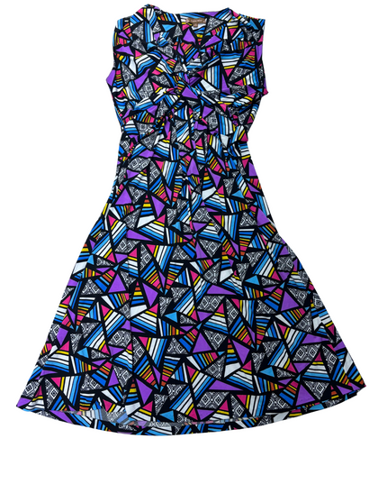 Jolie Moi Geometric Print Maxi Dress