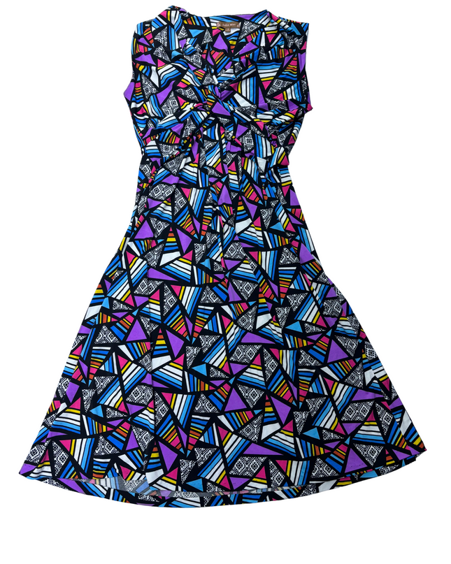 Jolie Moi Geometric Print Maxi Dress