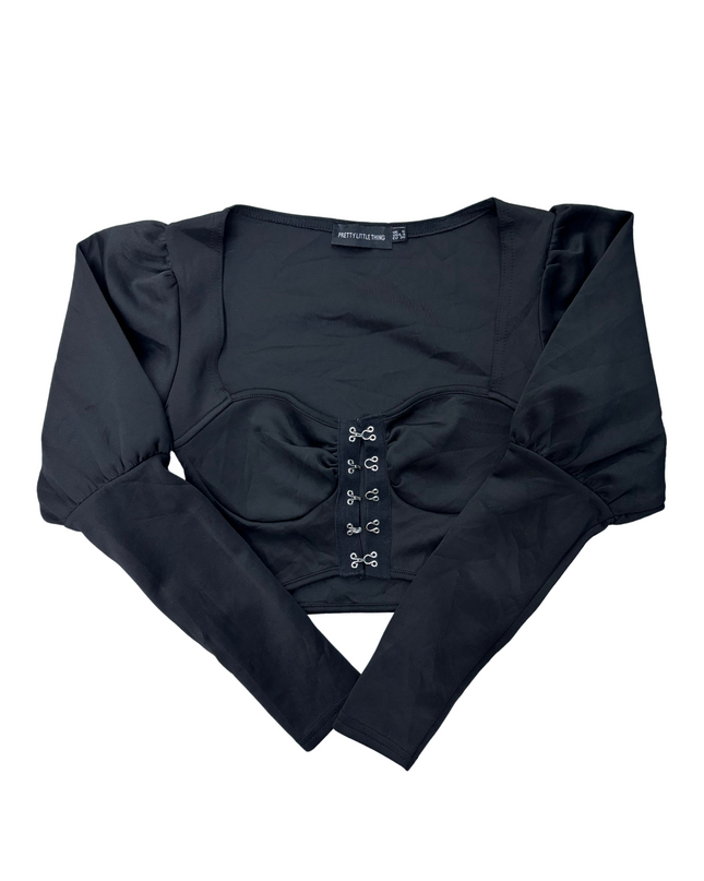 Pretty Little Thing Women's Black Crop Top