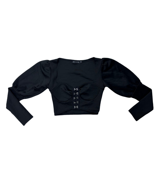 Pretty Little Thing Women's Black Crop Top