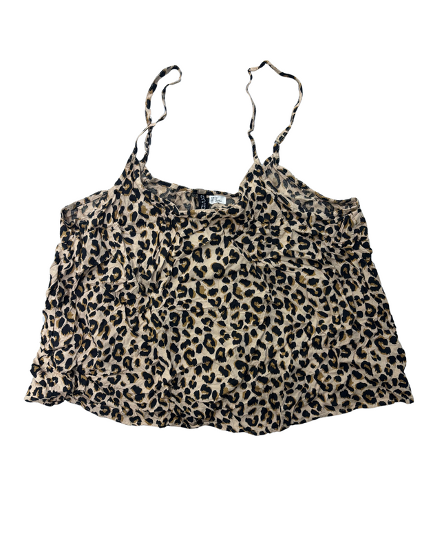 HnM Women V-Neck Sleeveless Animal Print Top