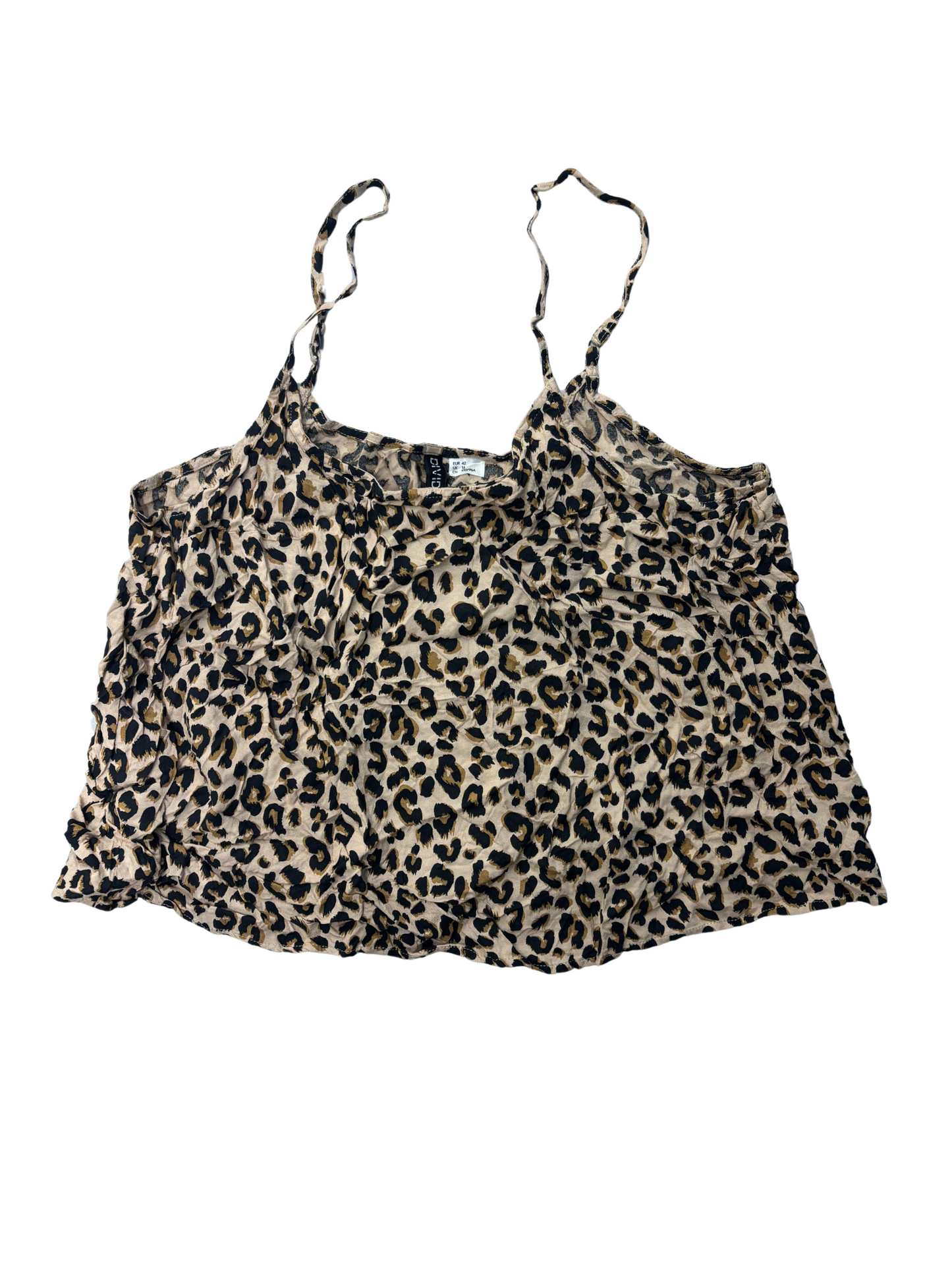 HnM Women V-Neck Sleeveless Animal Print Top
