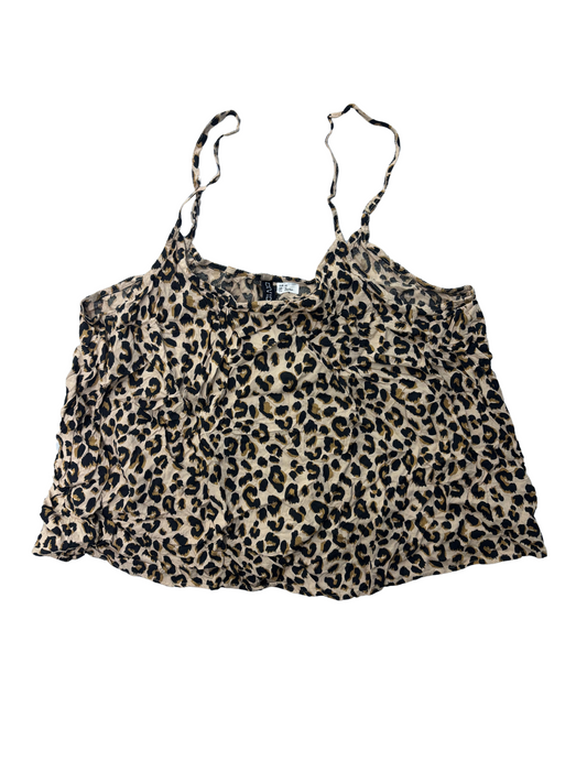 HnM Women V-Neck Sleeveless Animal Print Top