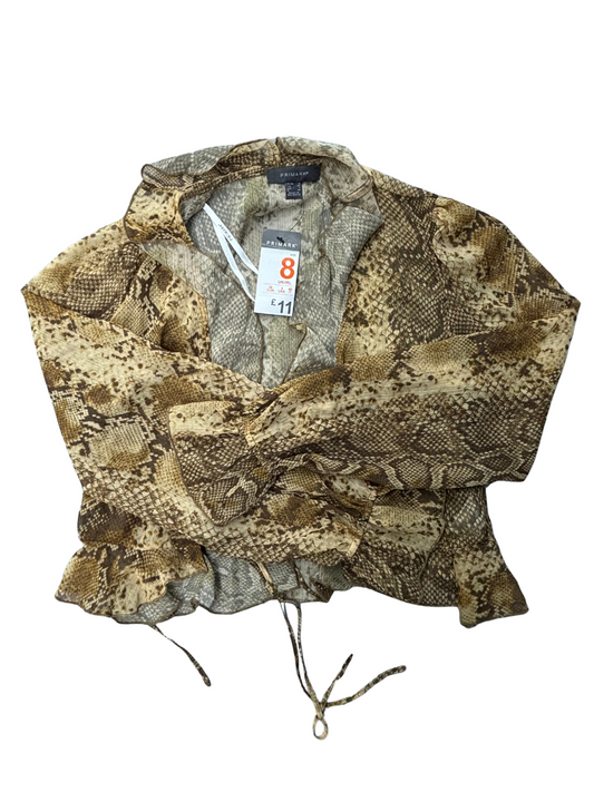 Primark Women's Brown and Gold Blouse
