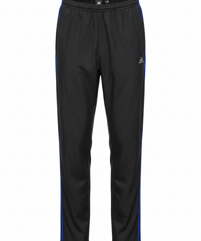 Adidas Climalite Black Blue Striped Athletic Track Pants