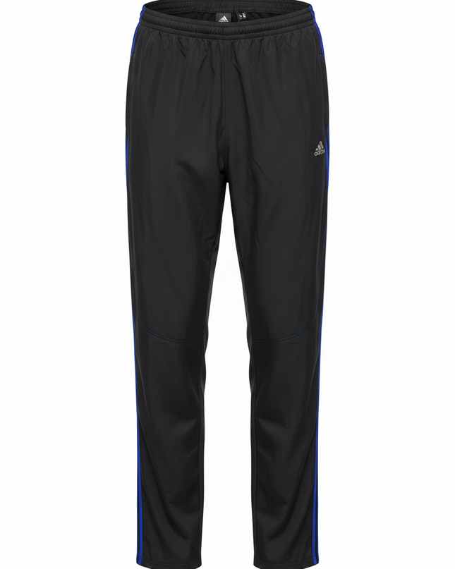 Adidas Climalite Black Blue Striped Athletic Track Pants
