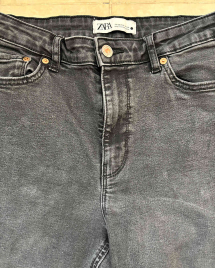 Zara Woman Premium Wide Leg Gray Denim Jeans - S | Waist: 28"