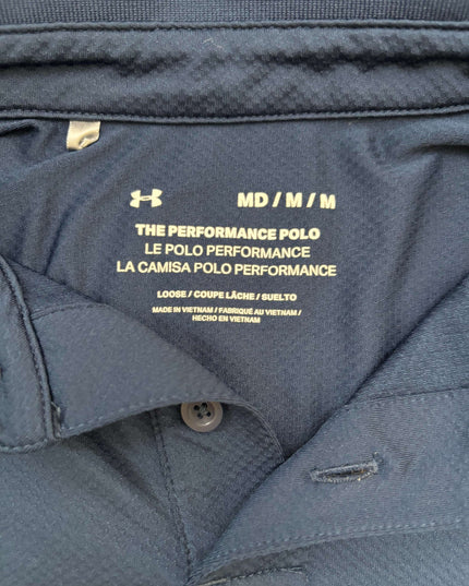 Under Armour Performance Navy, White & Grey Polo Shirt - XS