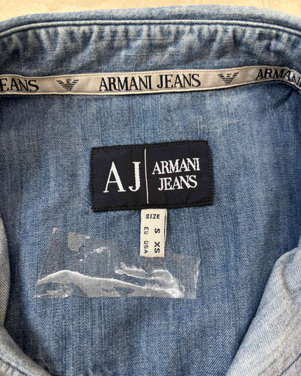 Armani Jeans Faded Light Wash Denim Shirt- XS