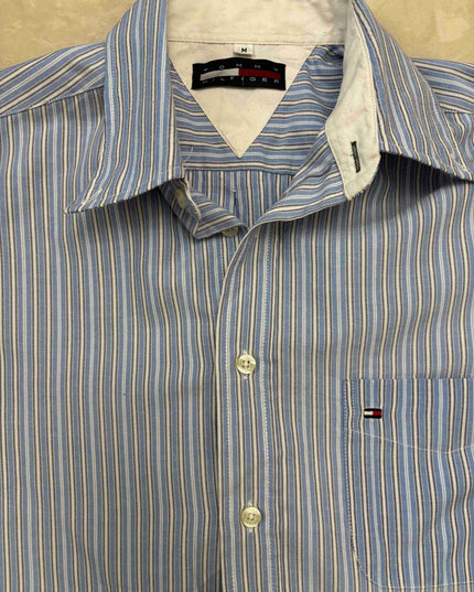 Tommy Hilfiger Classic Fit Multi-Stripe Blue Shirt - M