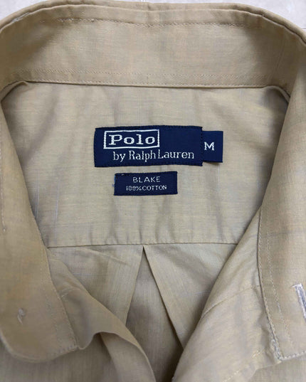 Ralph Lauren Blake Classic Beige Cotton Button-Up Shirt- M