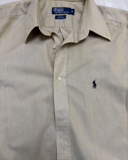 Ralph Lauren Blake Classic Beige Cotton Button-Up Shirt- M