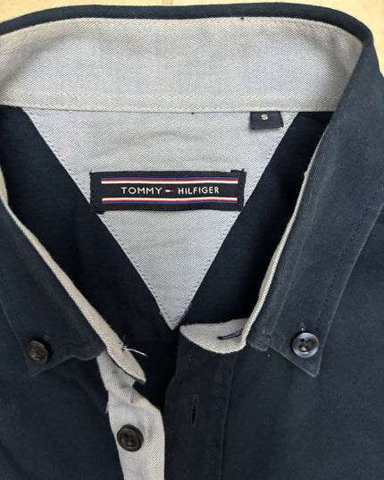 Tommy Hilfiger Contrast Placket Navy Blue Button-Down Shirt - XS