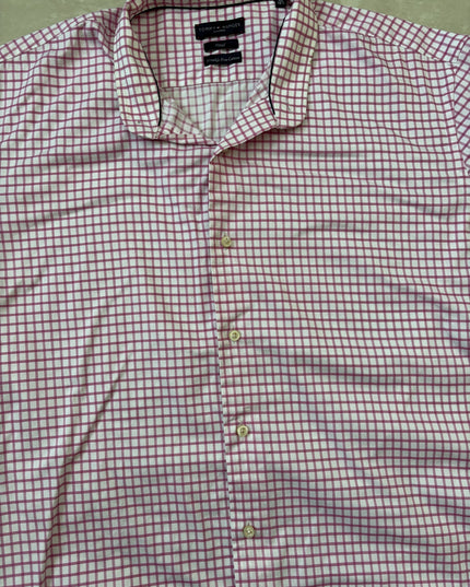 Tommy Hilfiger Tailored Fitted Wrinkle-Free Check Shirt - M
