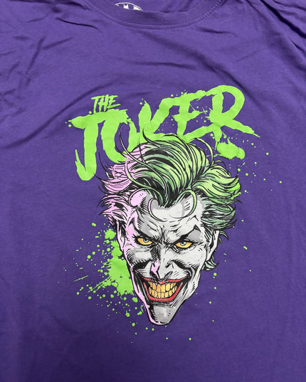 Batman The Joker Licensed Purple Graphic T-Shirt - L