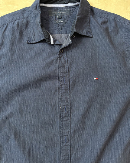 Tommy Hilfiger Regular Fit Navy Blue Shirt - S