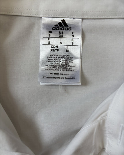 Adidas Classic White Performance Button-Up Shirt - XS
