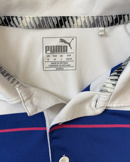Puma Spotlight Golf Sample Striped Polo Shirt - M