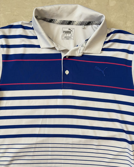 Puma Spotlight Golf Sample Striped Polo Shirt - M