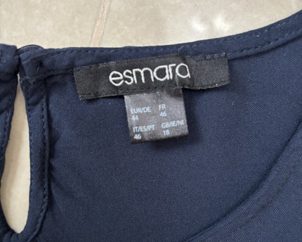 Esmara Navy Blue Short Sleeve Casual Top - XXL