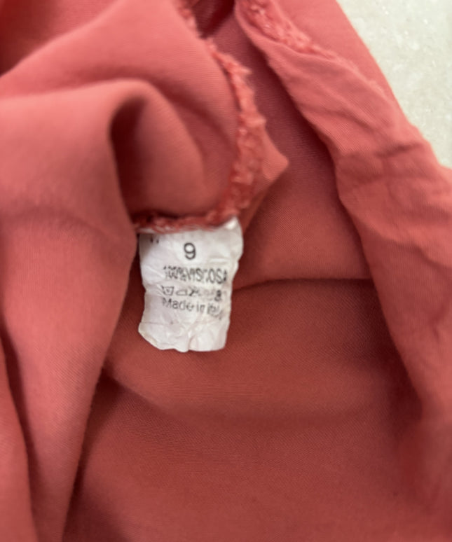Crane Pink Button Down Sleeveless Cami Top - M
