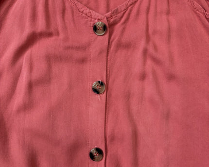 Crane Pink Button Down Sleeveless Cami Top - M