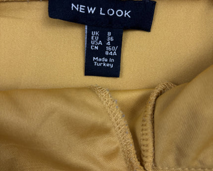 New Look Mustard Chiffon Cami Top - XS