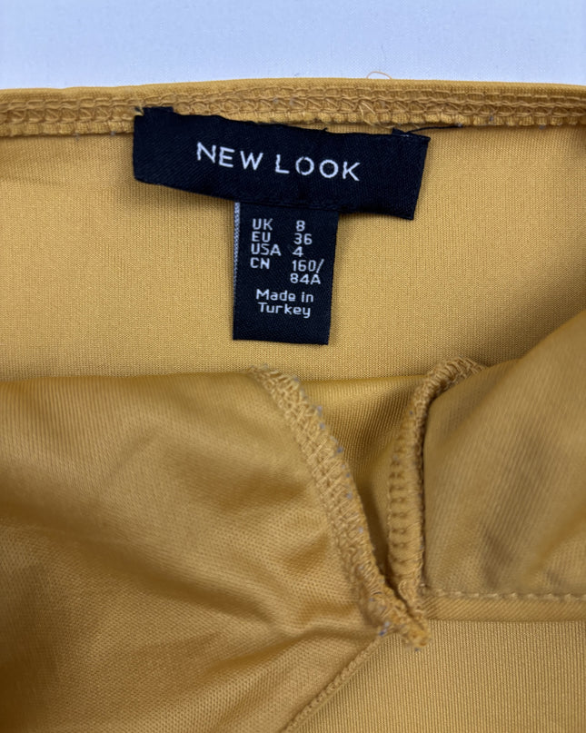 New Look Mustard Chiffon Cami Top - XS