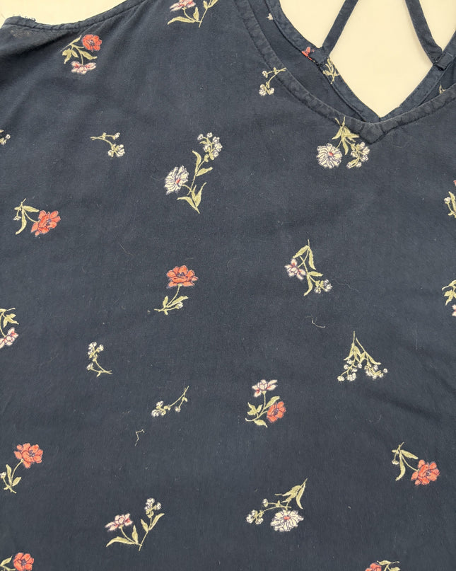 Hollister Floral Crisscross Straps Cami Top - M