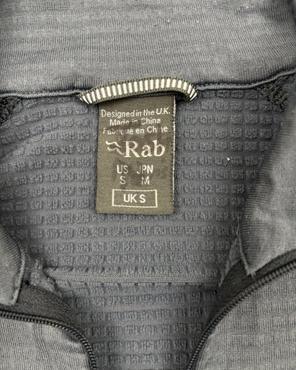 Rab Lightweight Quarter-Zip Grid Fleece Gray Pullover - XS