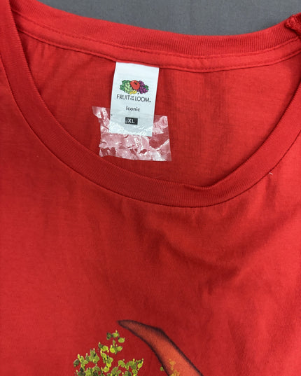 Fruit of the Loom Red Welsh Occult Conference 2020 Graphic T-Shirt - M