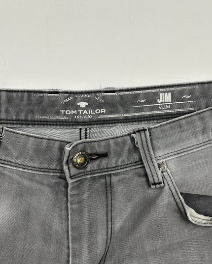 Tom Tailor Jim Slim Vintage Fit Gray Denim Shorts - M | Waist: 31"