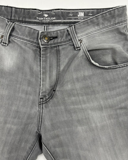 Tom Tailor Jim Slim Vintage Fit Gray Denim Shorts - M | Waist: 31"