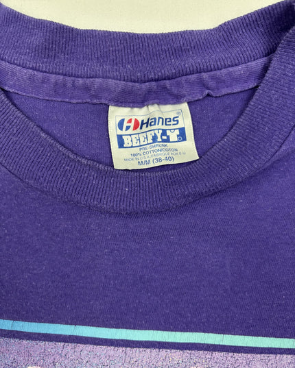 Hanes Beefy-T Black Hills Purple Scenic Graphic T-Shirt - S