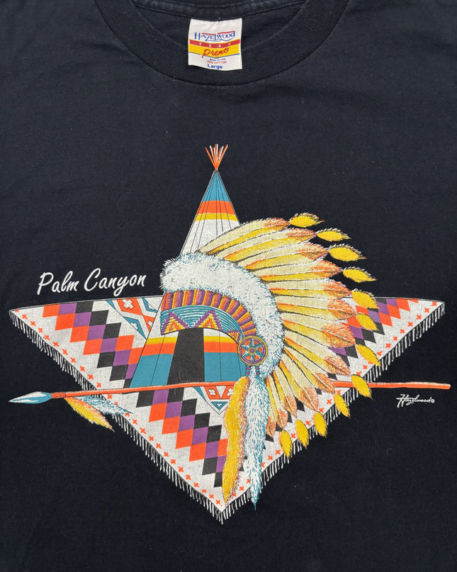 Hazelwood Palm Canyon Native Graphic Black T-Shirt - L