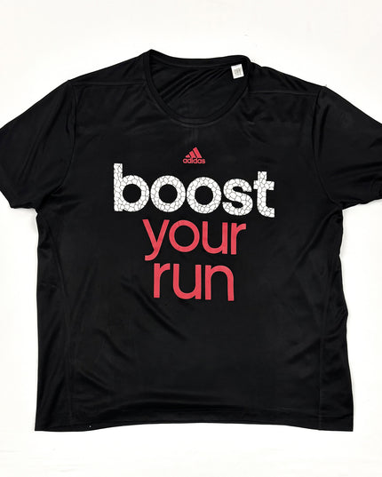 Adidas Boost Your Run Graphic Black Performance T-Shirt - L