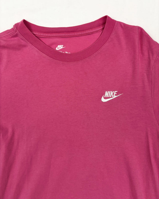 Nike Classic Logo Rose Pink Cotton T-Shirt - S