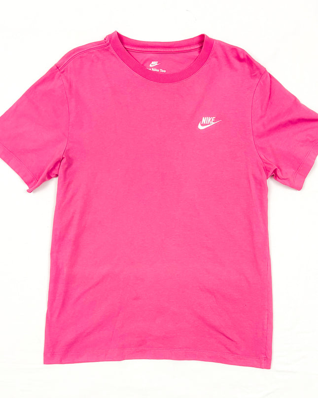 Nike Classic Logo Rose Pink Cotton T-Shirt - S