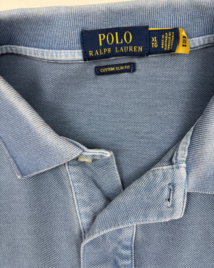 Ralph Lauren Distressed Bleached Stitched Polo T-Shirt - L